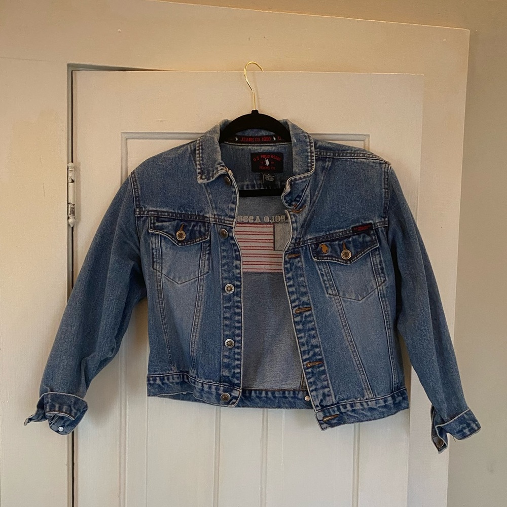cropped jean jacket